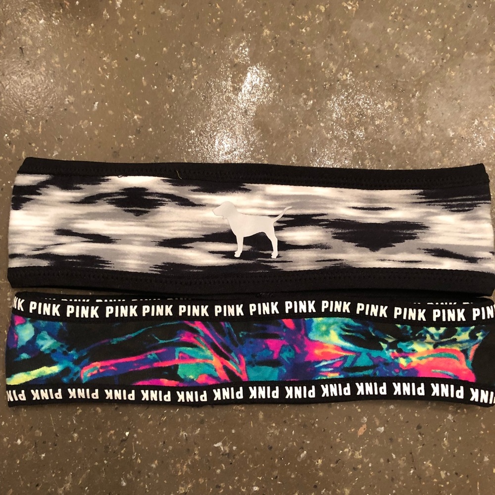 2 PINK Headbands . Reversible! Never worn!